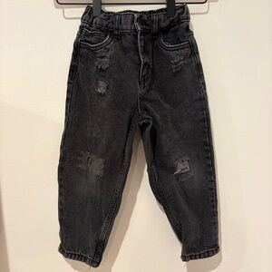 Cotton On Kids Distressed Black Jeans